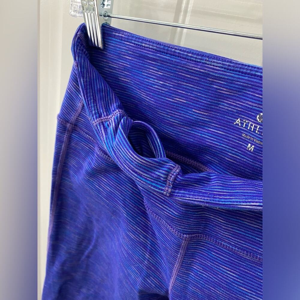 Athleta Energy Chaturanga Capri Cropped Legging Space Dye Blue Size Medium - Picture 6 of 7